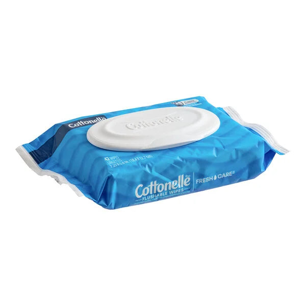 4 Packs Cottonelle® Freshcare 7 1/2" x 5" 42-Count Flushable Wet Wipes