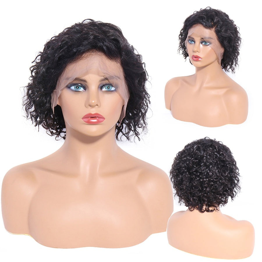 Pixie Cut Lace Wig Preplucked Short Human Hair Wigs Curly 13x4 Lace Glueless Wigs