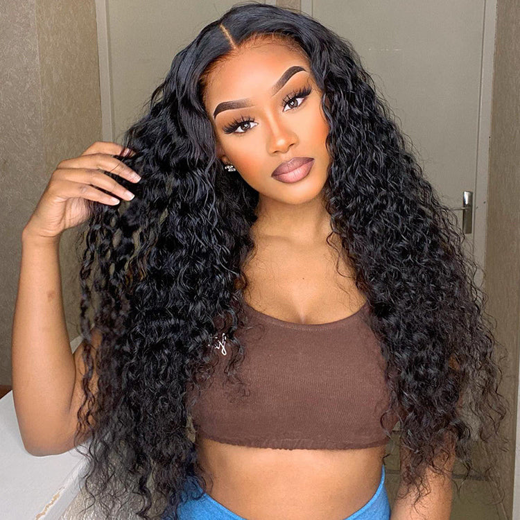 Sexy Look 13x4 Transparent Lace Frontal Kinky Curly Human Hair Wig