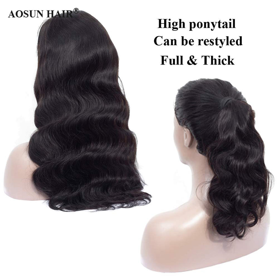 Body Wave 13x4 Lace Front Wig 150% - 180% Density Pre Plucked Human Hair Wigs