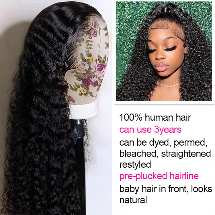 Sexy Look 13x4 Transparent Lace Frontal Kinky Curly Human Hair Wig