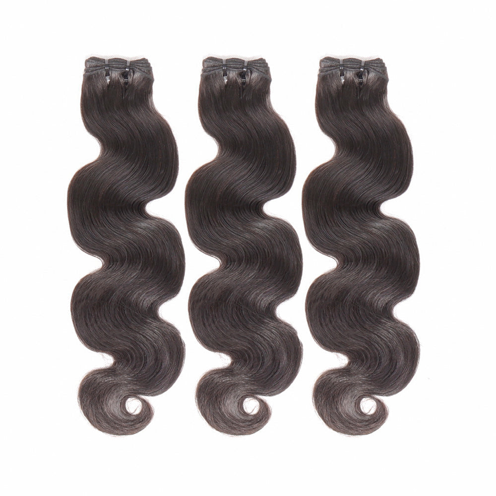 Funmi Body Wave Hair Bundles Human Hair 3 Bundles Fumi Hair Weaves Double Drawn Natural Black Color Hair Extension