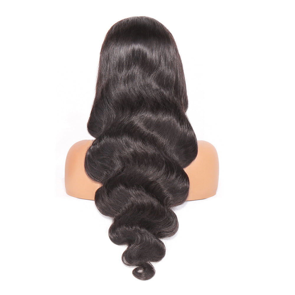 Full Lace Wig Human Hair Wigs For Women Brazilian Pre Plucked Body Wave Wig Natural Hairline with Baby Hair Glueless Natural Black