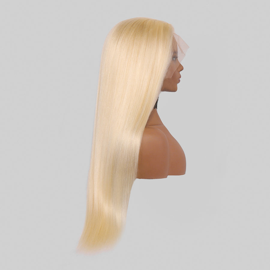 613 Honey Blonde Lace Front Wigs 13x4 Frontal Lace Wig 180% - 200% Density Straight Human Hair Wigs Pre Plucked For Woman