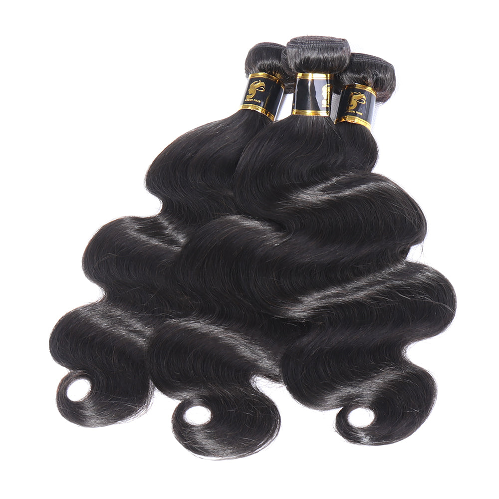 Brazilian Hair Body Wave Human Hair Natural Color 3 Bundles No Tangle