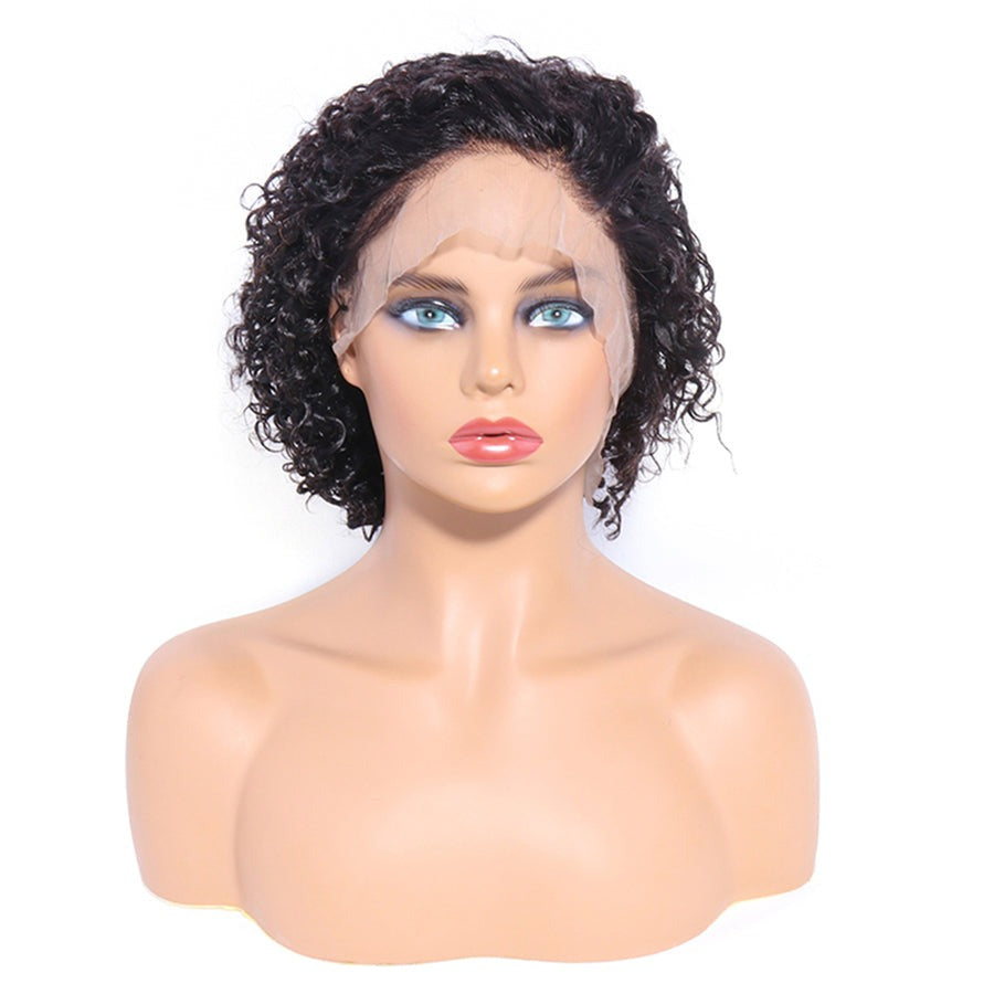 Curly Pixie Cut Wig For Black Women Human Hair Wigs Bob 13x4 Lace Wigs