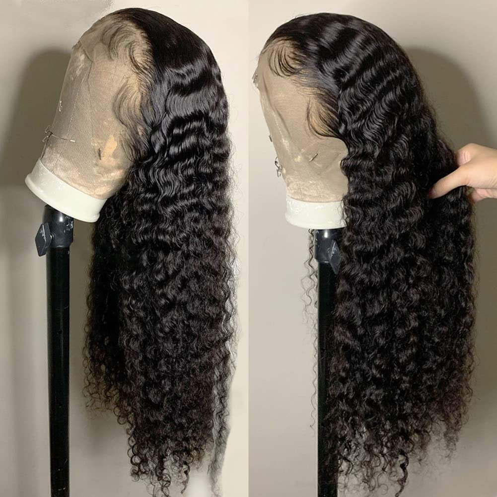 Sexy Look 13x4 Transparent Lace Frontal Kinky Curly Human Hair Wig