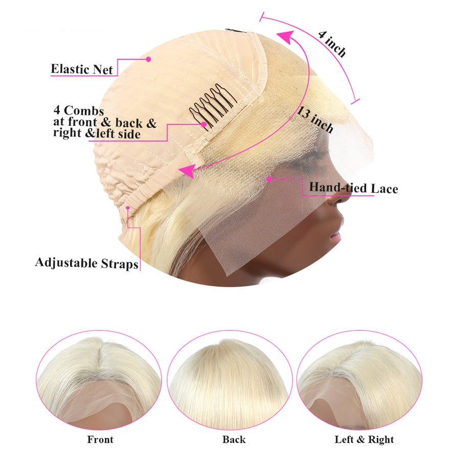 Blonde 613 Front Lace Wig Human Hair Wigs For Women Straight 13x4 Lace Frontal Wig