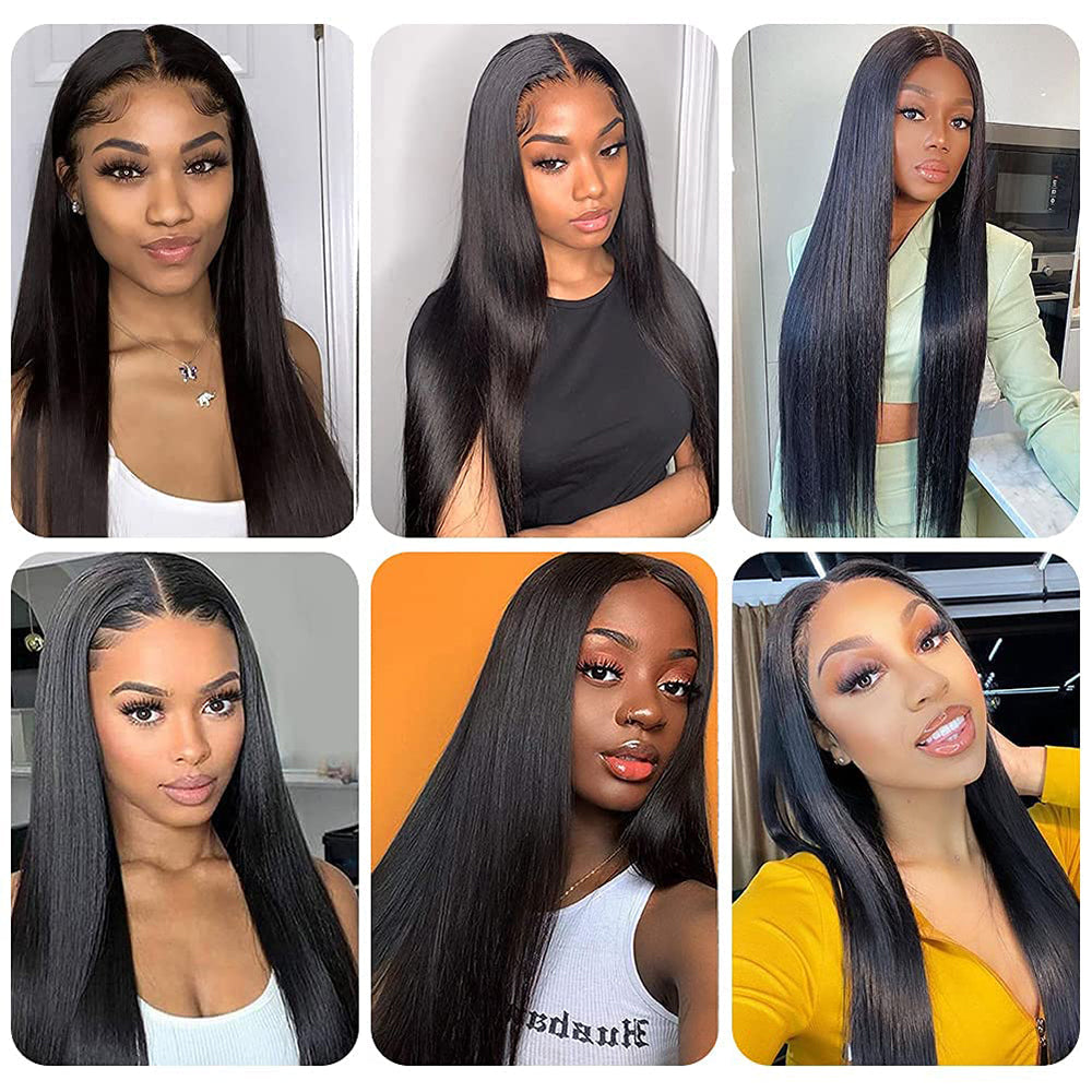 Funmi Bone Straight Hair Bundles Human Hair 3 Bundles Fumi Straight Hair Weaves Double Drawn Natural Black Color Hair Extension