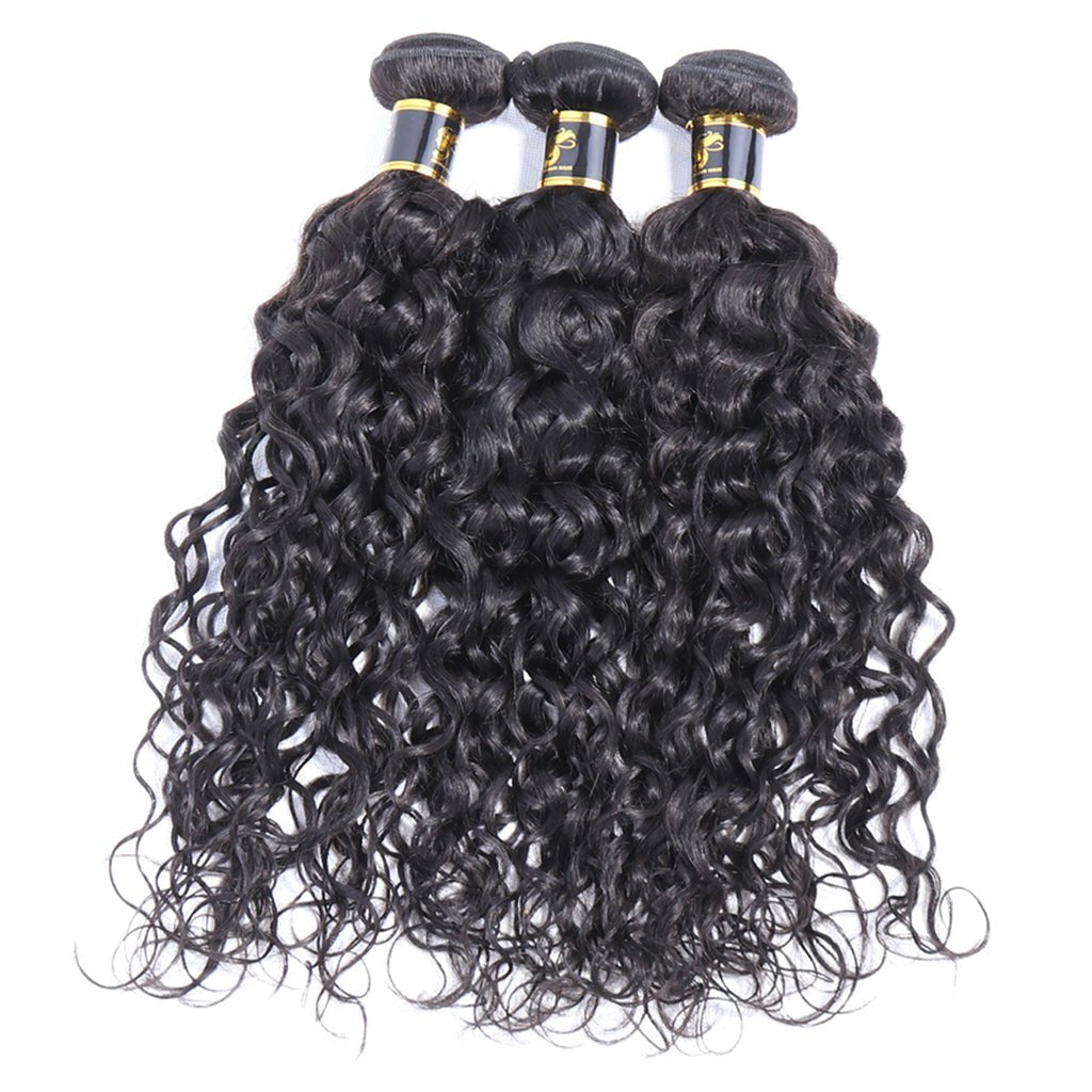 Hair Water Curly Bundles With Closure 100% Human Hair 3 Bundles Hair