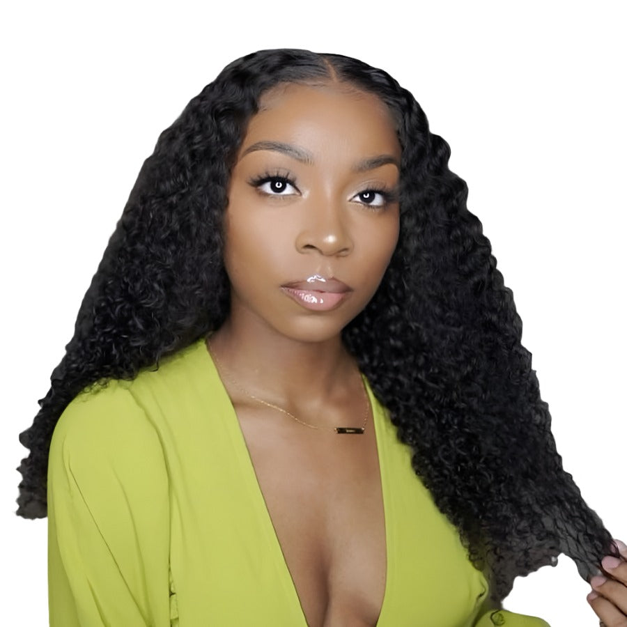 150%- 180% Preplucked 4x4 Kinky Curly Lace Front Human Hair Wigs With Baby Hair Lace Closure Wig