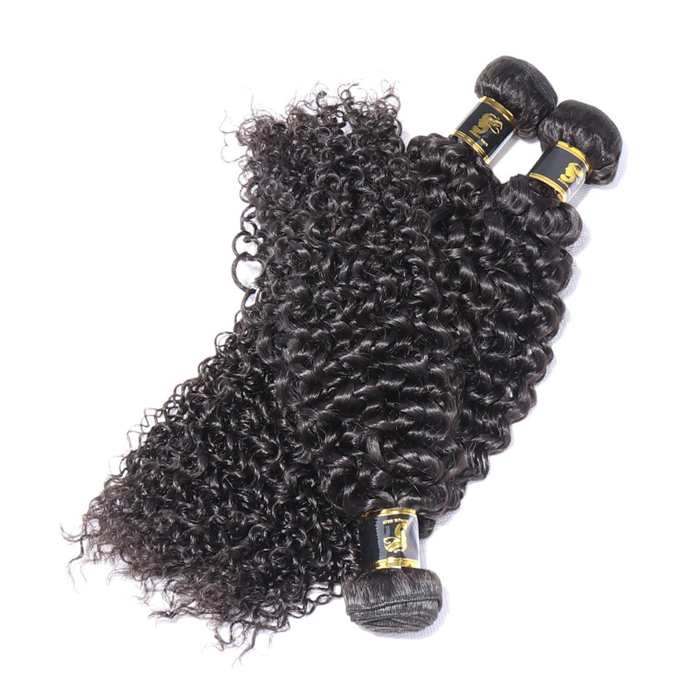 Brazilian Hair Kinky Curly Hair Bundles 100% Human Hair Weave Bundles Natural Black Curly Human Hair Extensions