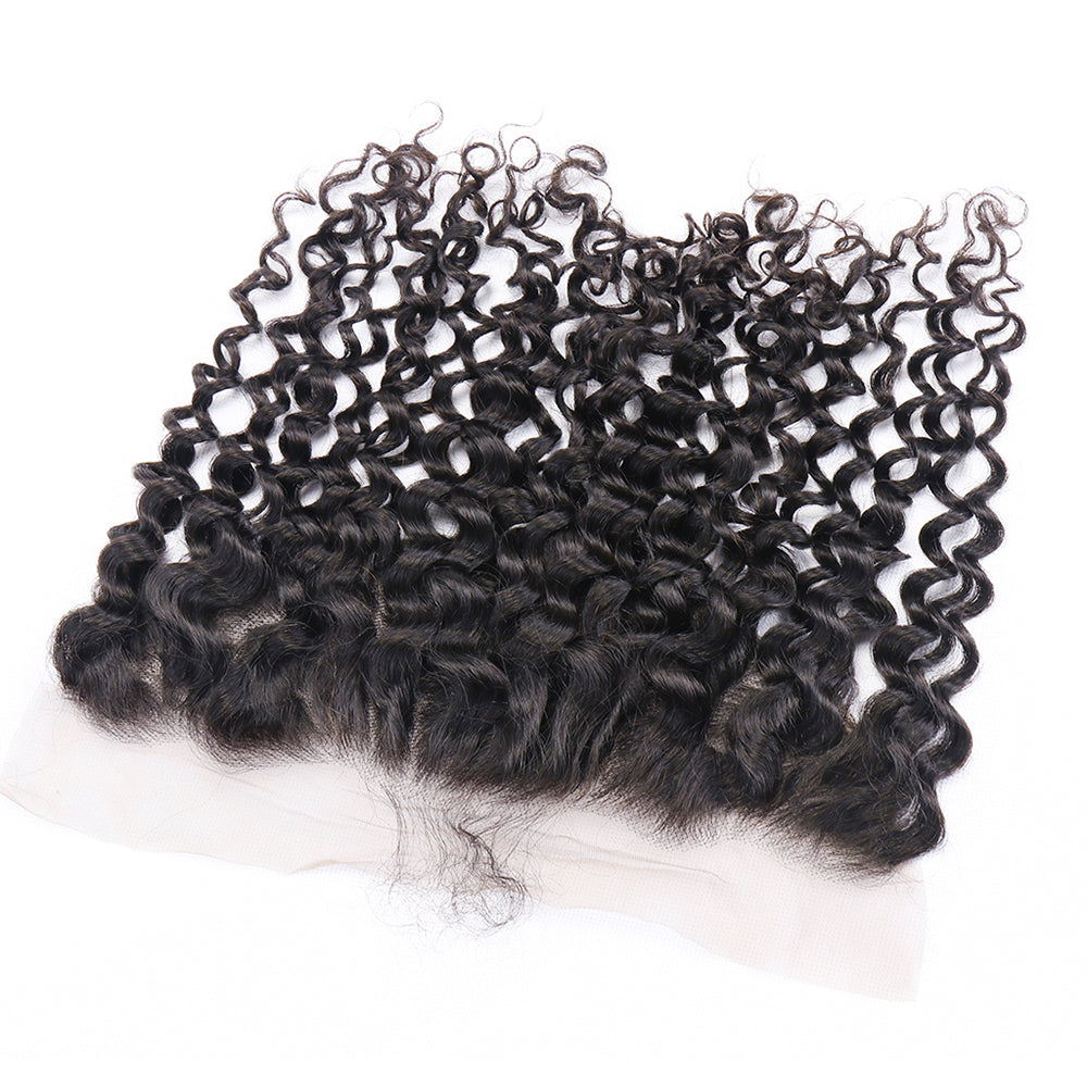 Brazilian Italian Wave 13x4 Ear To Ear Lace Frontal Swiss Lace Virgin Hair Italian Curly Closure Free part With Baby Hair