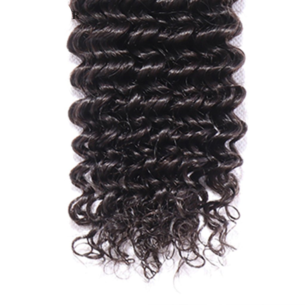 Deep Wave Human Hair Bundles With Closure Brazilian Hair Weave With Closure