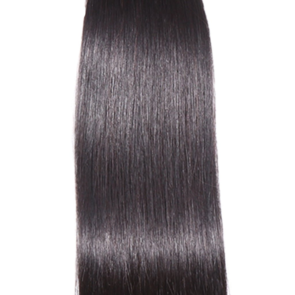 Straight Hair 3 Bundles With Closure Virgin Human Hair 4*4 Swiss Lace Brazilian Hair