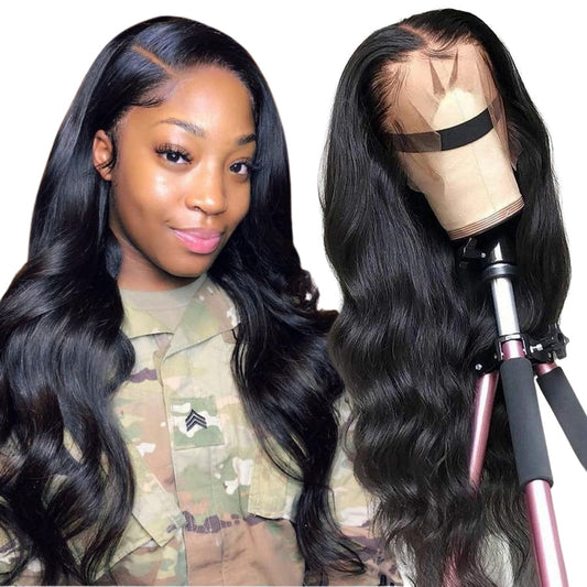 Body Wave 13x4 Lace Front Wig 150% - 180% Density Pre Plucked Human Hair Wigs