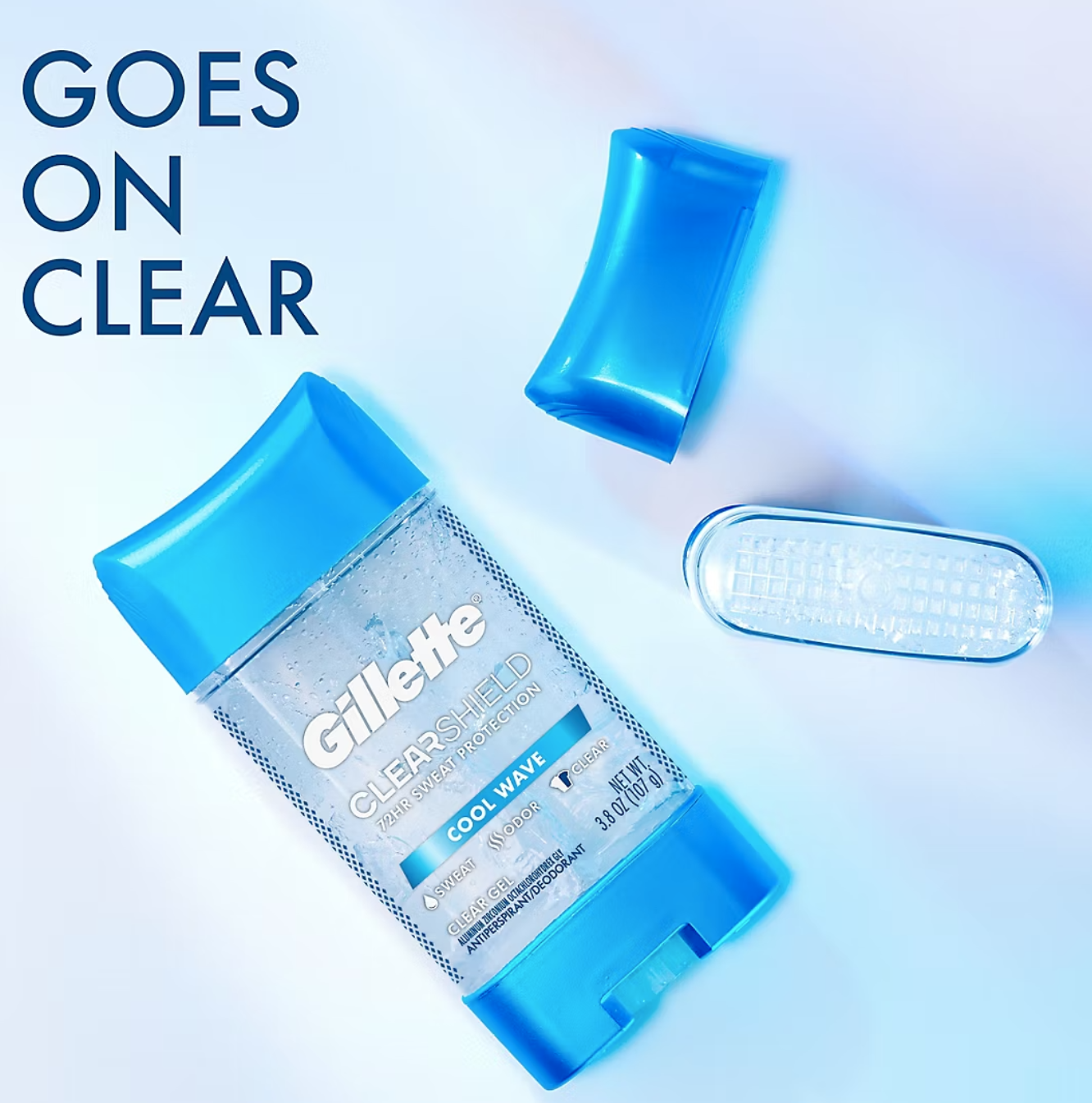 Gillette Ultimate Protection Clear Gel, Cool Wave, 6-in-1 Antiperspirant and Deodorant, 5 pk./3.8 oz.