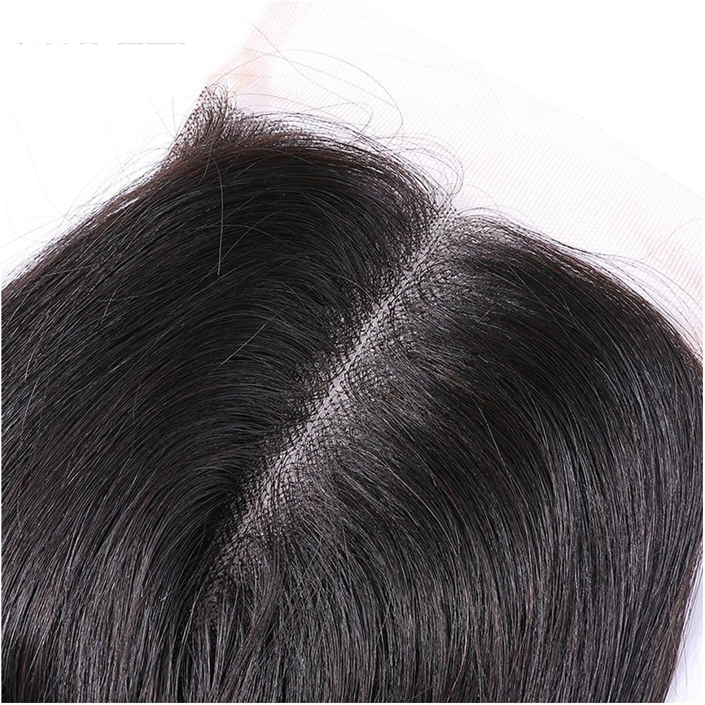 Brazilian Straight Hair 4x4 Lace Closure Hand Tied 100% Human Hair Closure